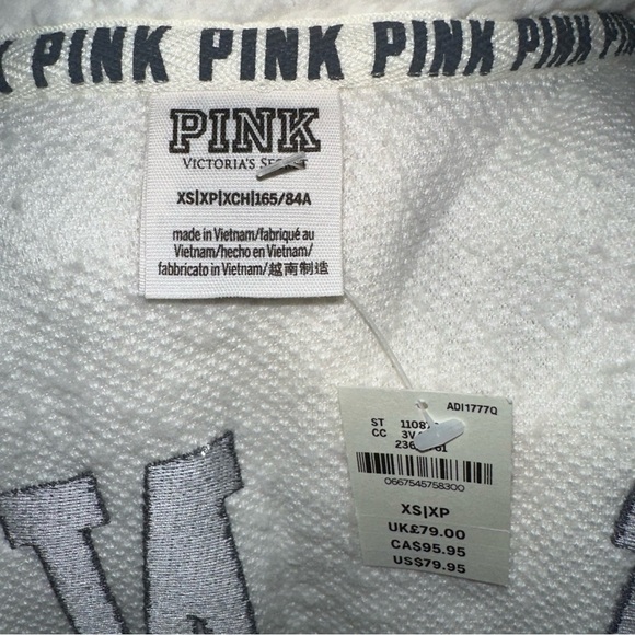 Victoria’s Secret PINK White Sherpa Quarter-Zip Pullover – Size XS - NWT - Picture 8 of 8